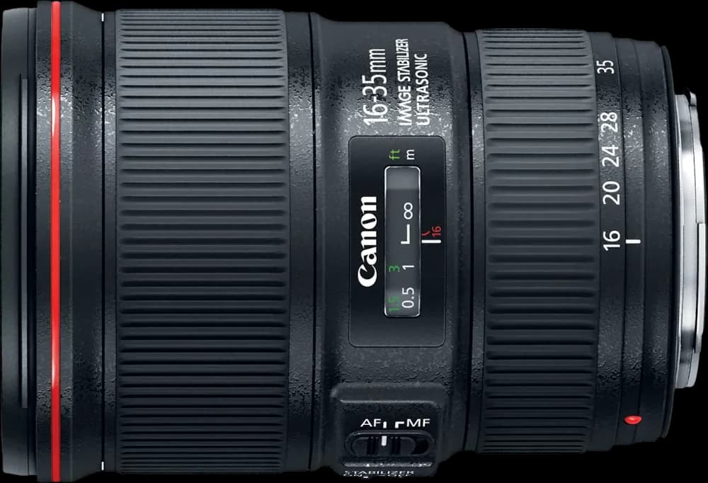 Canon EF 16-35mm f/4L IS USM - Top View