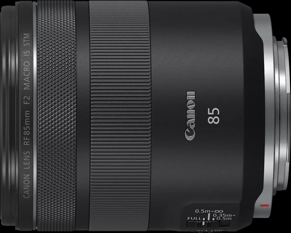 Canon RF85mm F2 Macro IS STM - Top View