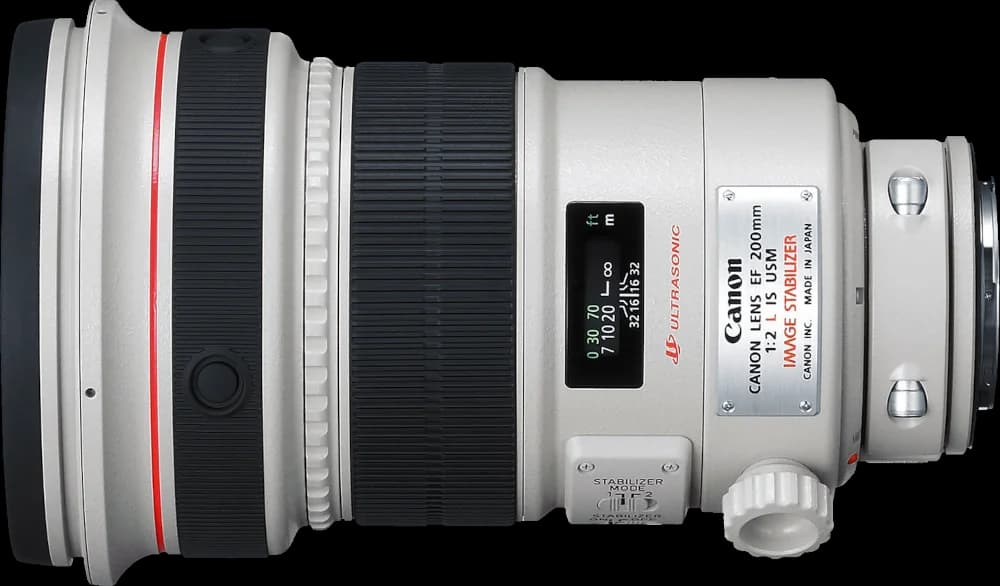 Canon EF 200mm f/2L IS USM - Top View