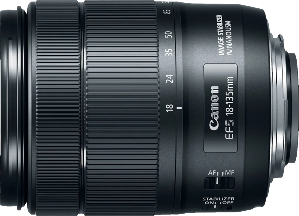 Canon EF-S 18-135mm f/3.5-5.6 IS USM - Top View