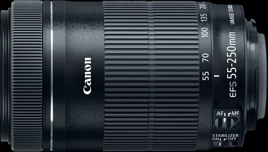 Canon EF-S 55-250mm f/4-5.6 IS STM - Top View