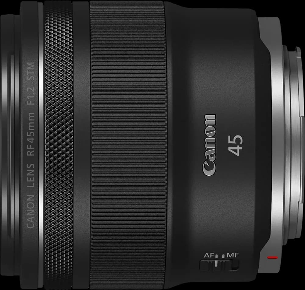 Canon RF45mm F1.2 STM - Top View