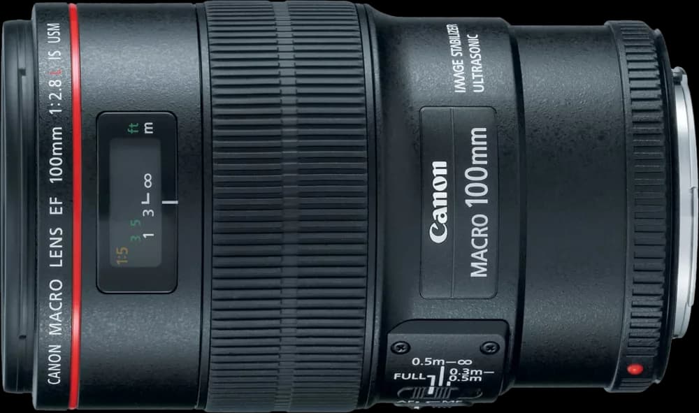 Canon EF 100mm f/2.8L Macro IS USM - Top View