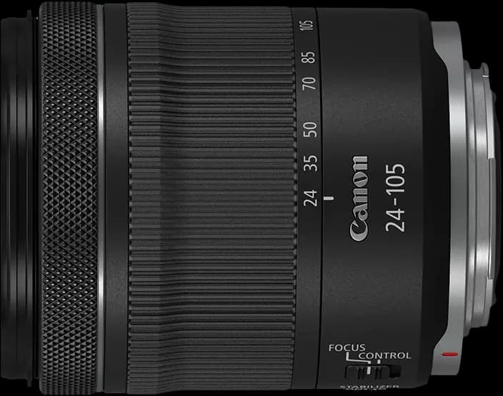 Canon RF24-105mm F4-7.1 IS STM - Top View