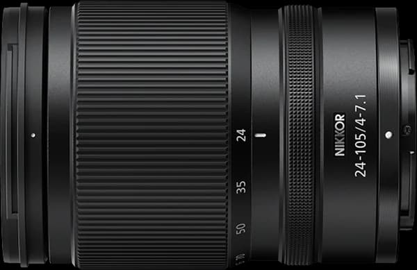 Nikon NIKKOR Z 24-105mm f/4-7.1 - Top View