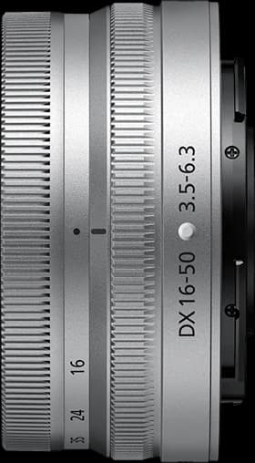 Nikon NIKKOR Z DX 16-50mm f/3.5-6.3 VR - Silver - Top View