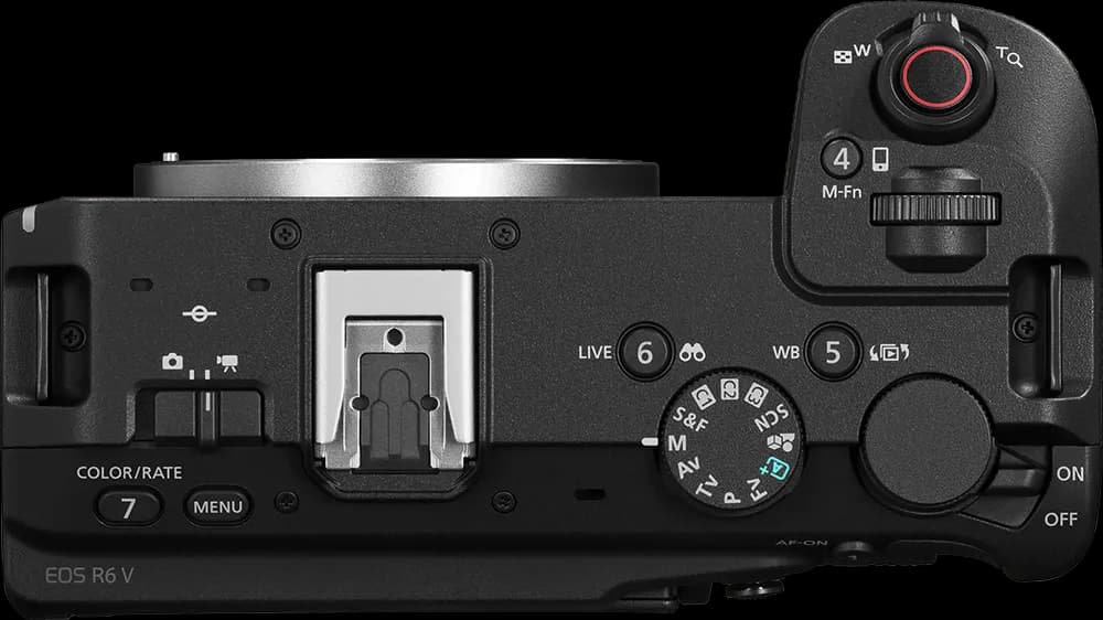 Canon EOS R6 V - Top View