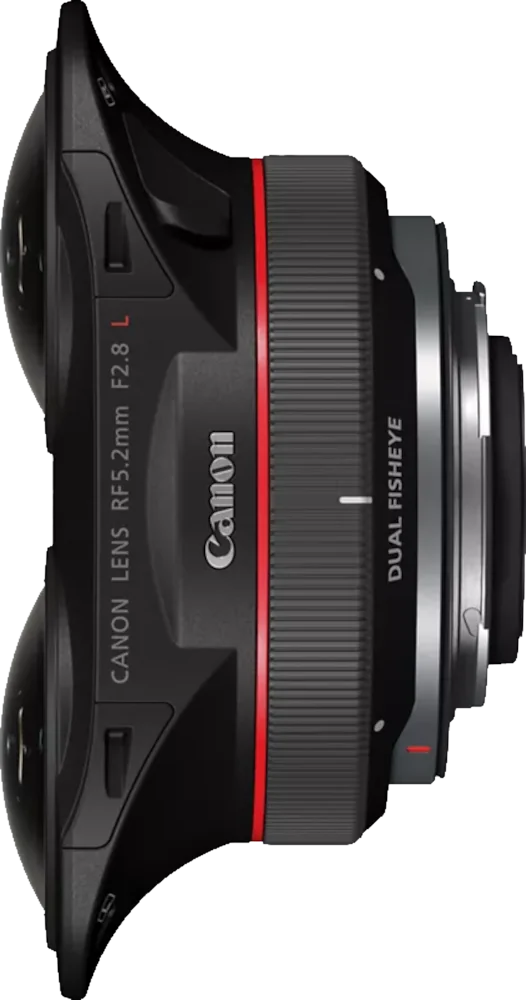 Canon RF5.2mm F2.8 L Dual Fisheye - Top View