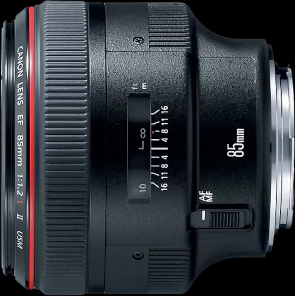 Canon EF 85mm f/1.2L II USM - Top View