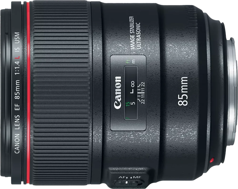 Canon EF 85mm f/1.4L IS USM - Top View