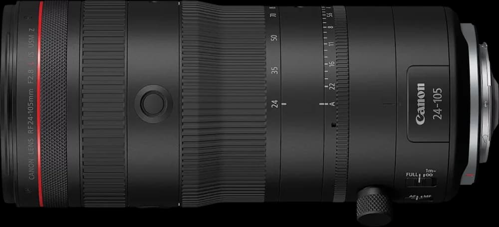 Canon RF24-105mm F2.8 L IS USM Z - Top View
